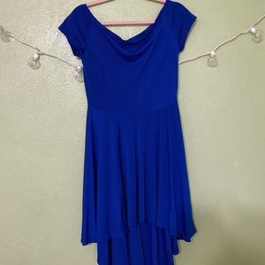High low royal blue dress